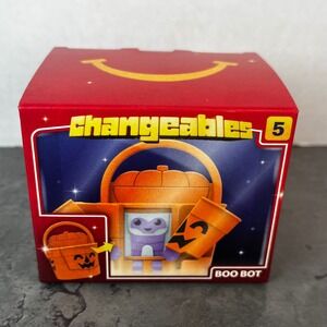 McDonalds Happy Meal Changeables Boo Bot Toy 5 Halloween Pumpkin Robot 2026
